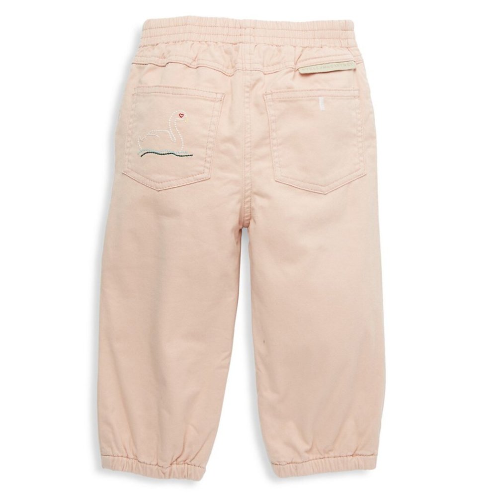 NEW STELLA MCCARTNEY Baby Boy Pipkin Embroidered Swan Pocketed Dress Joggers - Picture 2 of 6